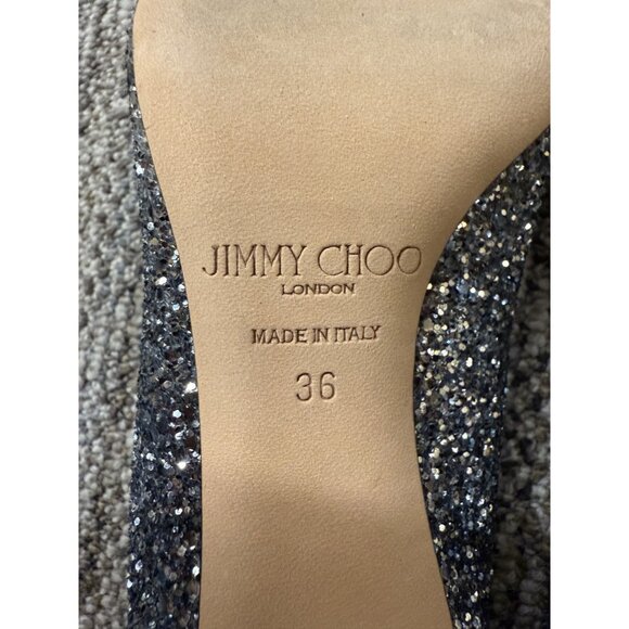 Jimmy Choo Glitter Pointed-Toe Heels Size 36 Made In Italy With Original Box & D - Picture 5 of 7